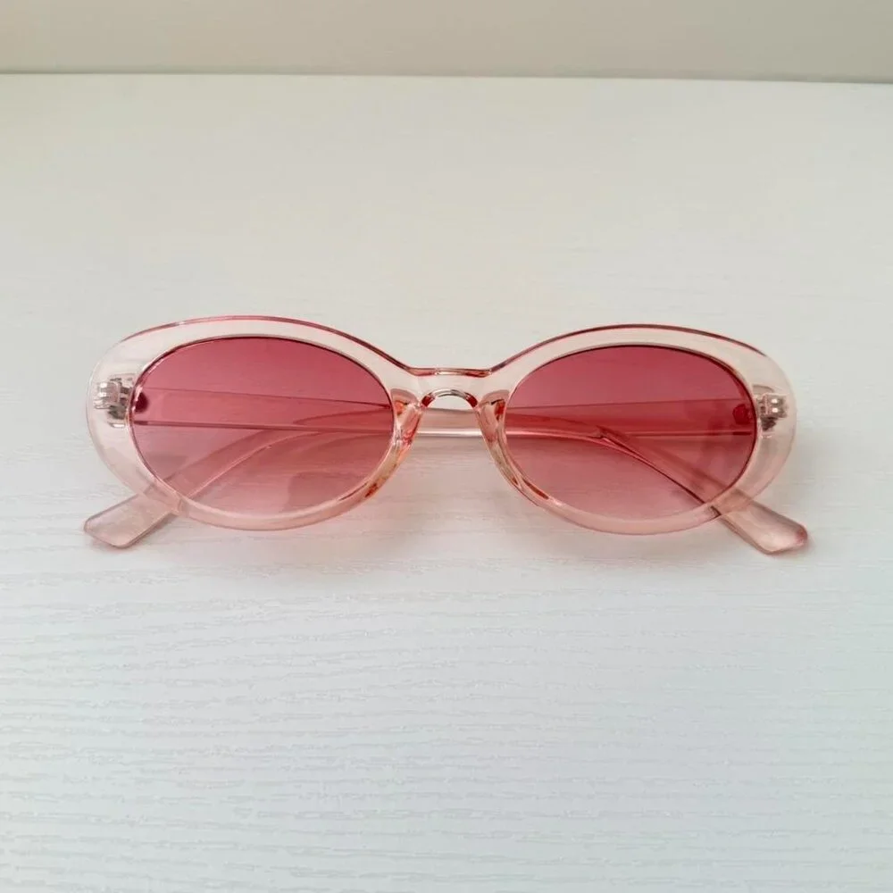 vintage unique retro style pink cute round sunglasses